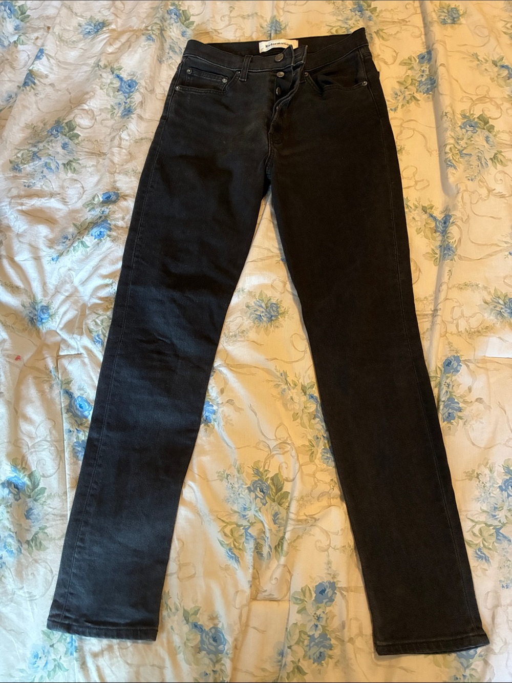Reformation Men's Slim Straight Jeans in Black
